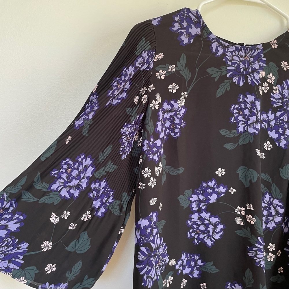 Ann Taylor Factory black floral blouse